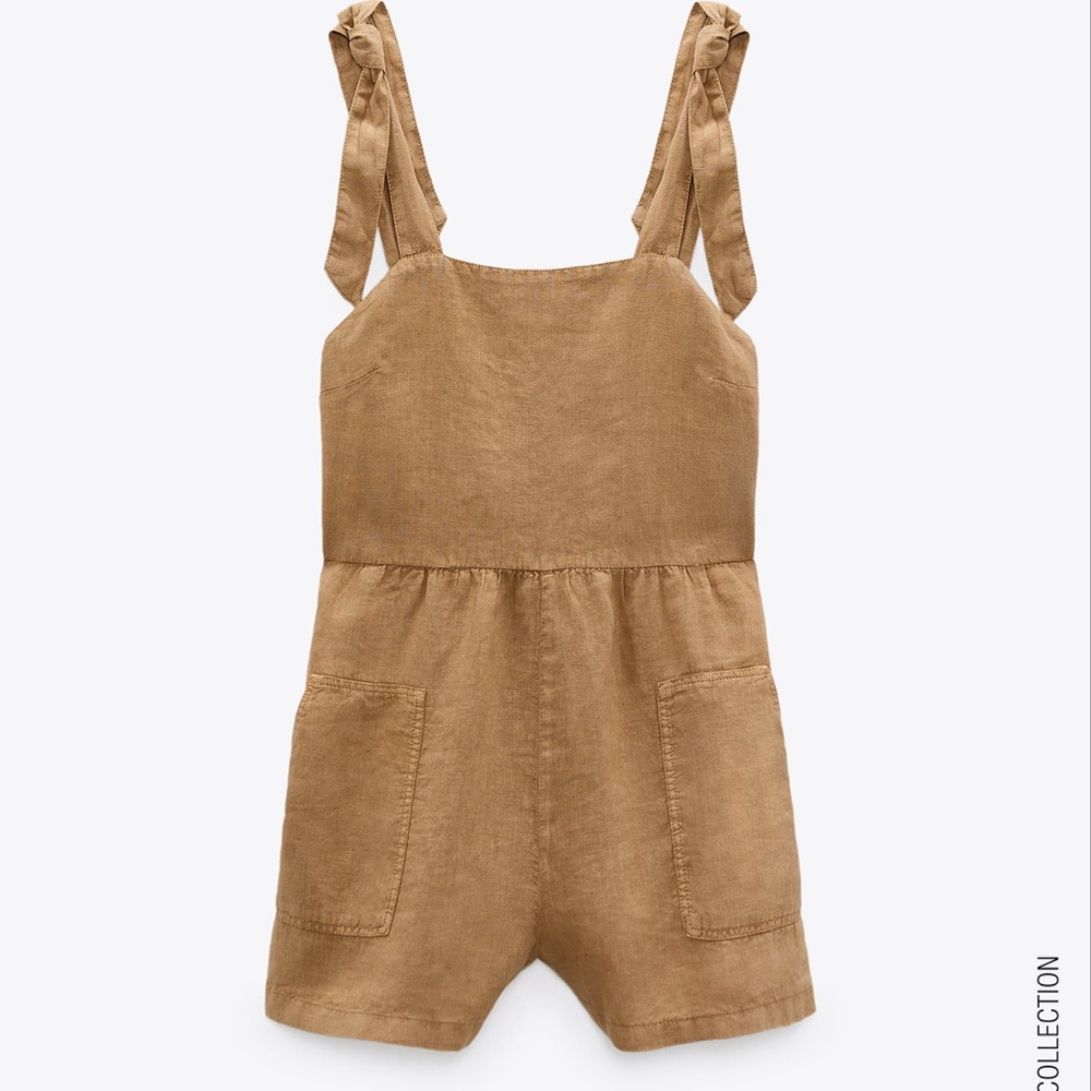 • Zara • Linen Jumpsuit canvas color